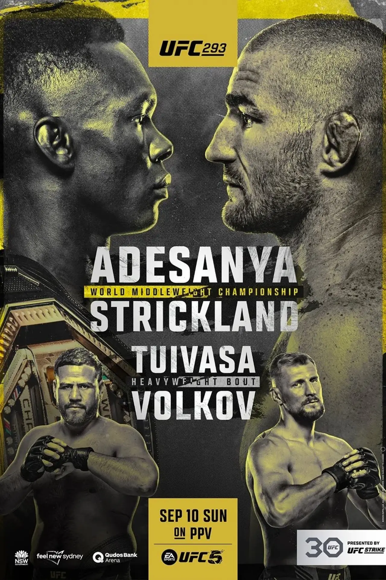 Постер к фильму "UFC 293: Adesanya vs. Strickland"