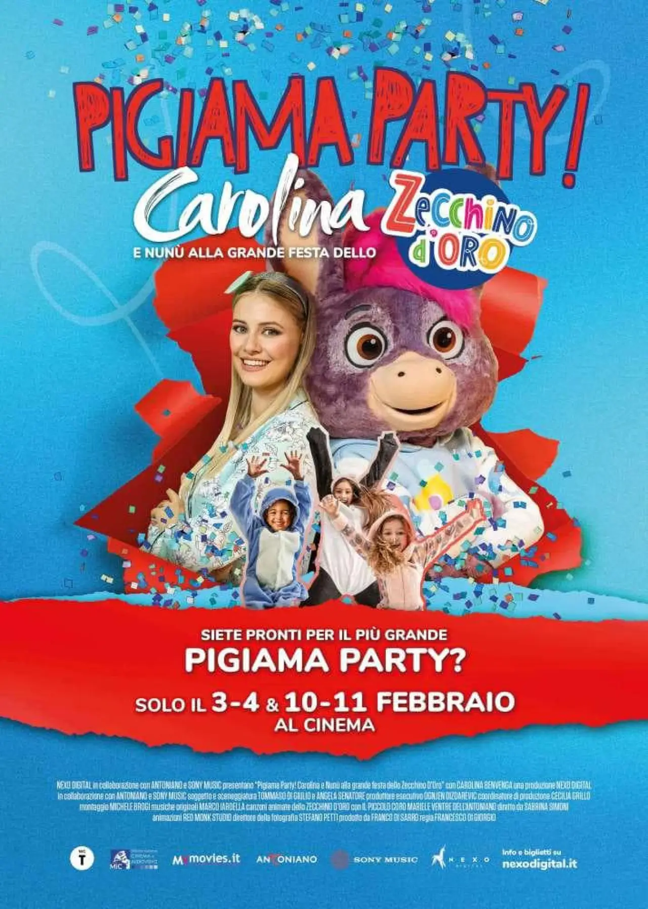 Постер к фильму "Pigiama Party! Carolina e Nunù alla grande festa dello Zecchino d