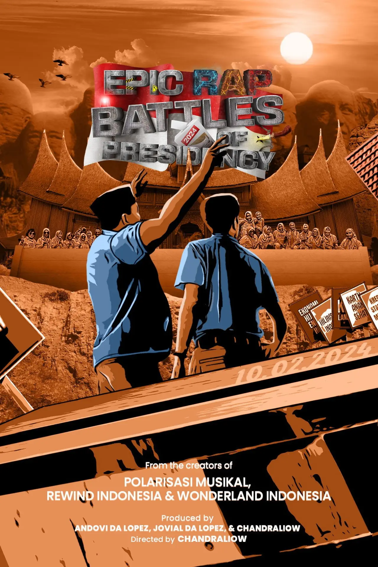 Постер к фильму "Anies VS Prabowo VS Ganjar - Epic Rap Battles of Presidency 2024"