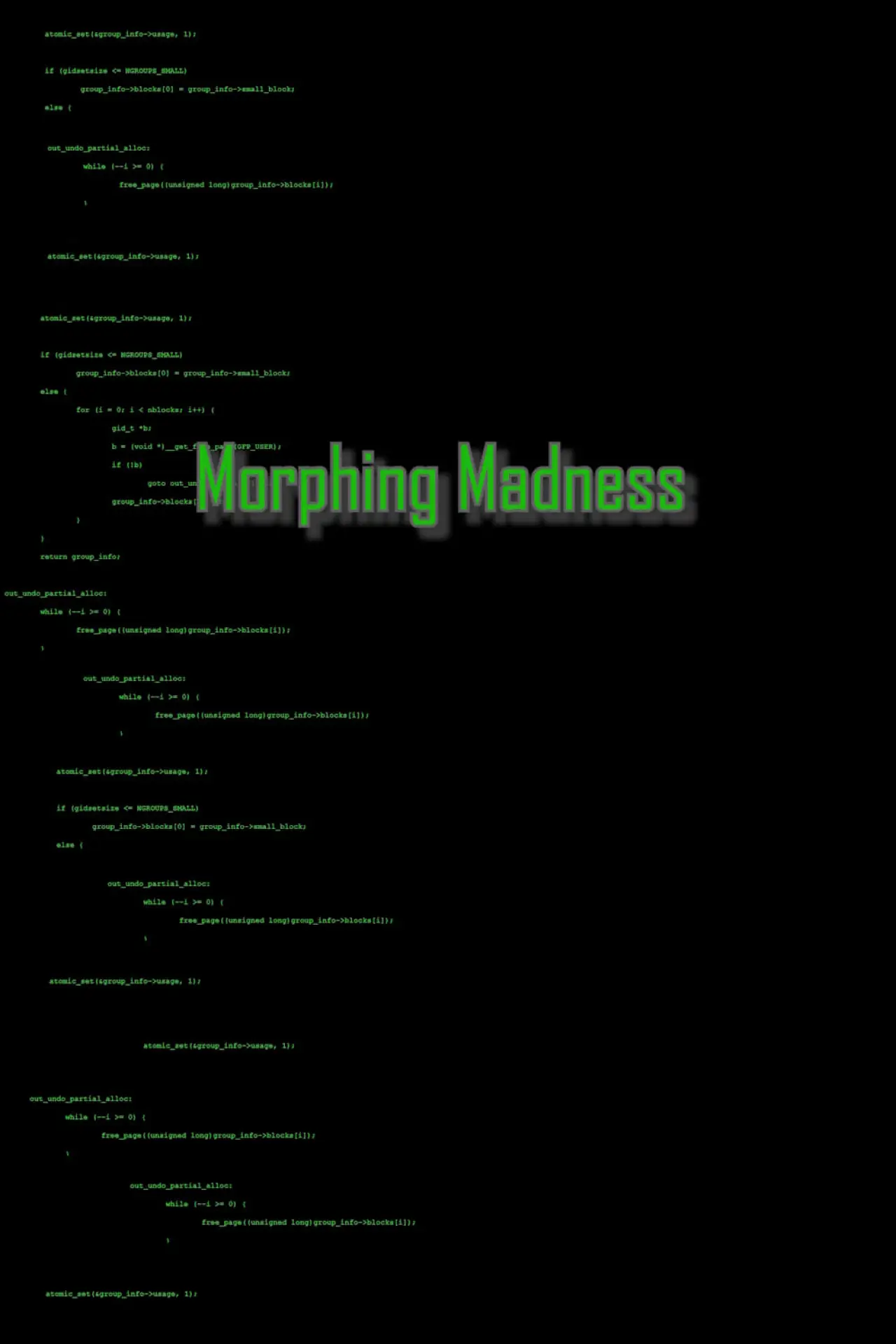Постер к фильму "Morphing Madness"