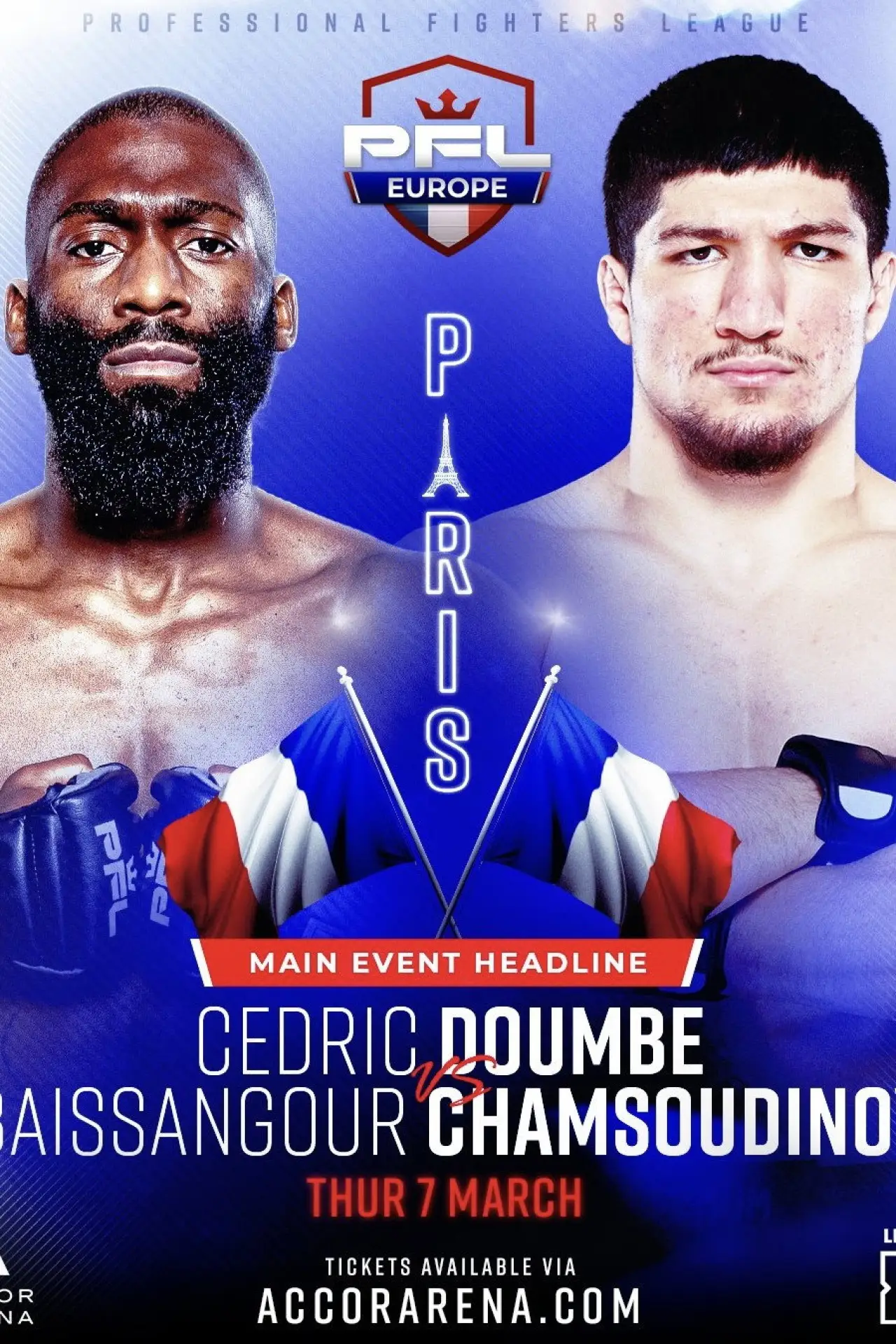 Постер к фильму "PFL 2024 Europe #1: Regular Season - Doumbé vs. Chamsoudinov"