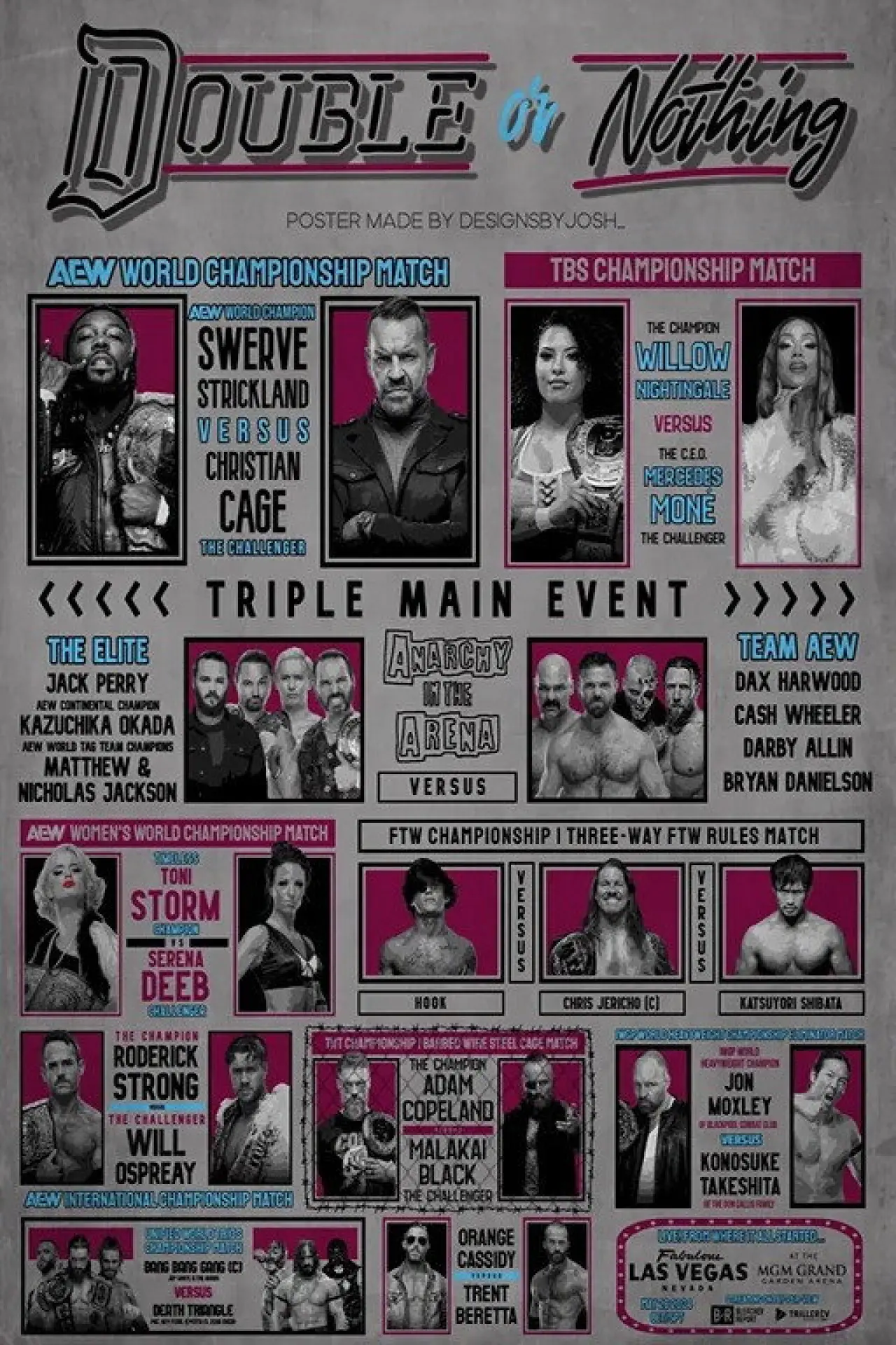 Постер к фильму "AEW Double or Nothing 2024"