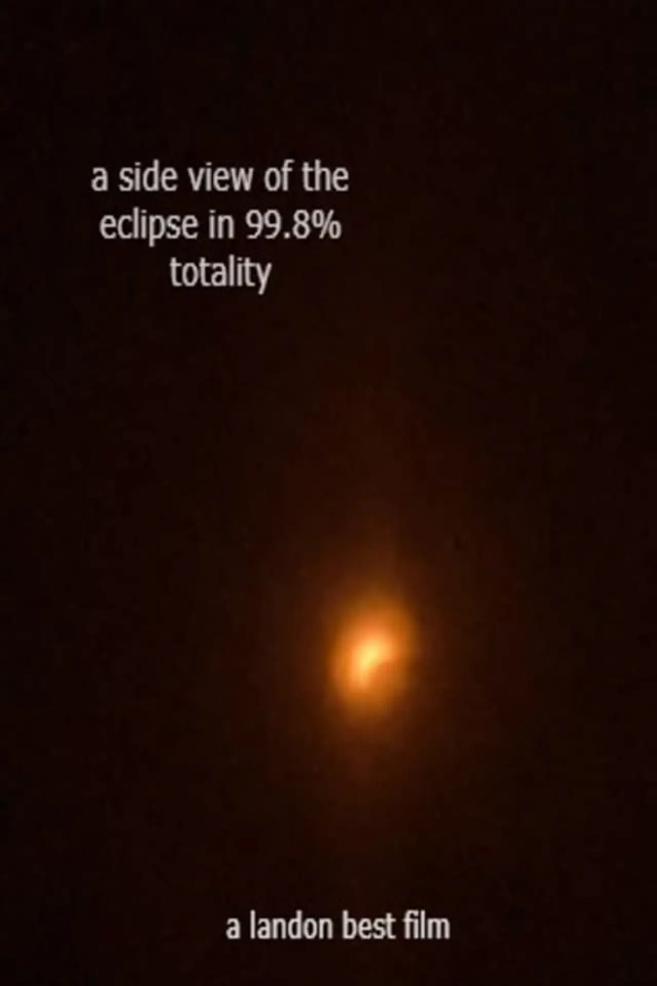 Постер к фильму "A Side View of An Eclipse in 99.8% Totality"