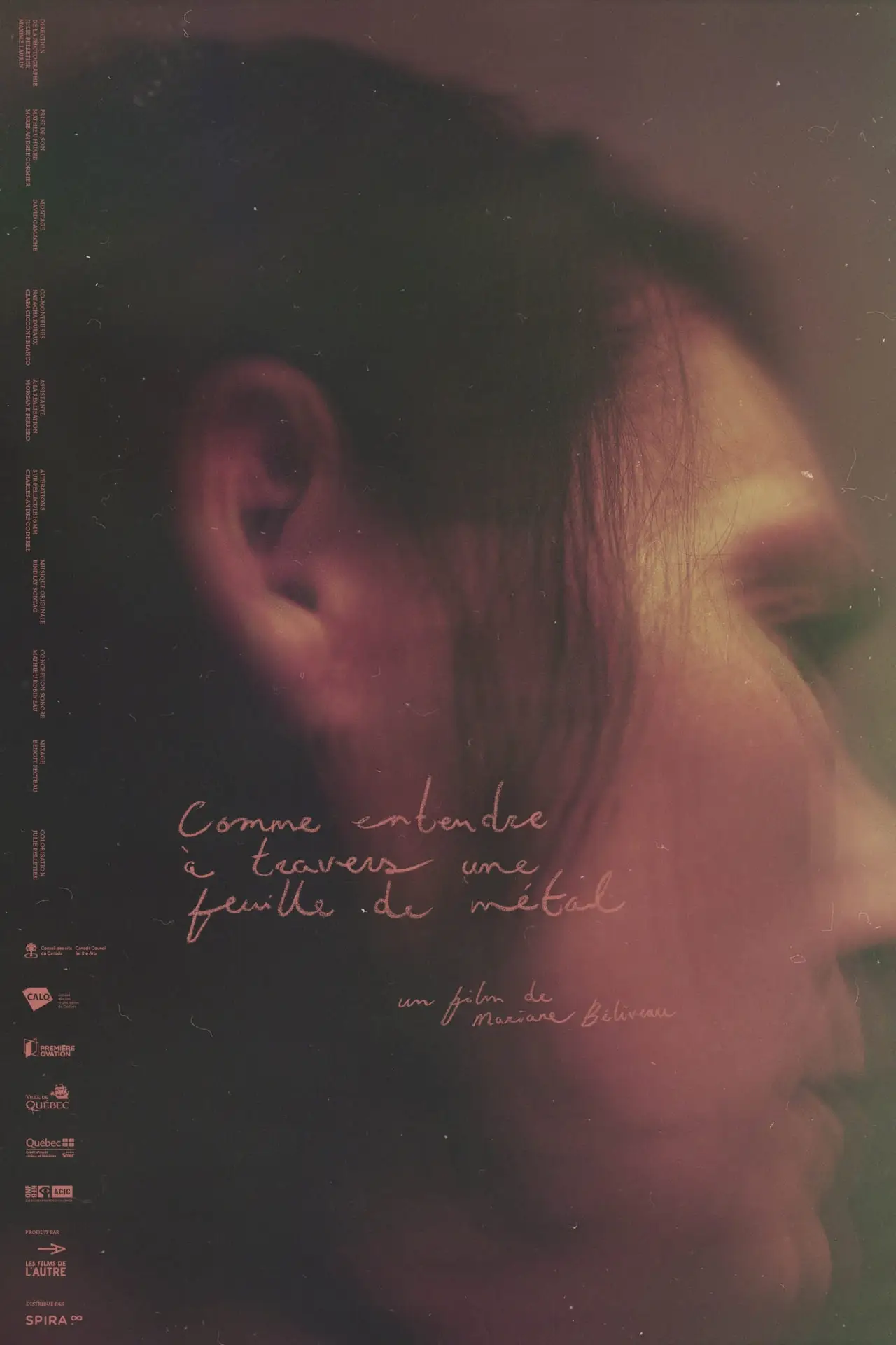Постер к фильму "Comme entendre à travers une feuille de métal"
