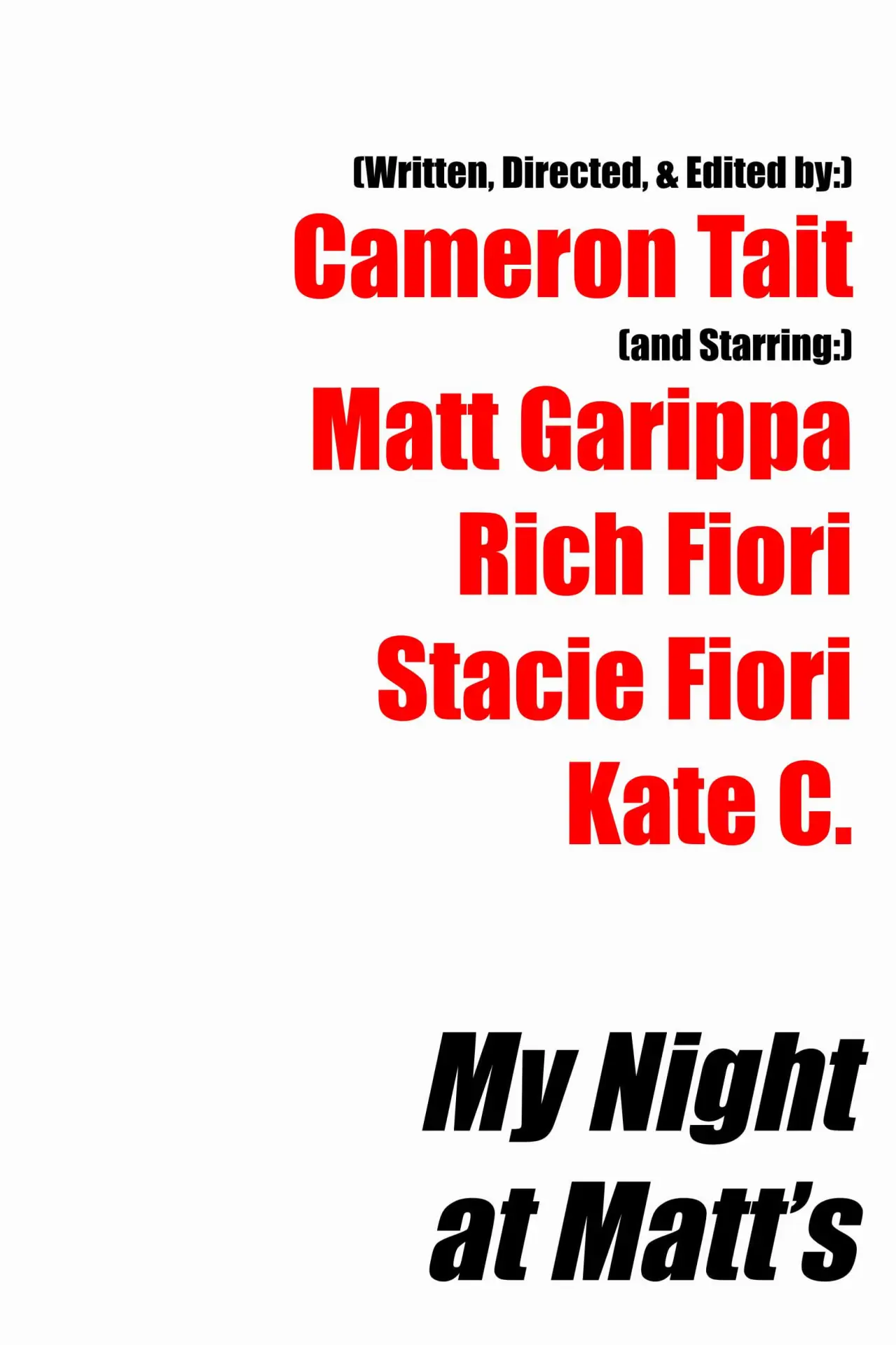 Постер к фильму "My Night at Matt