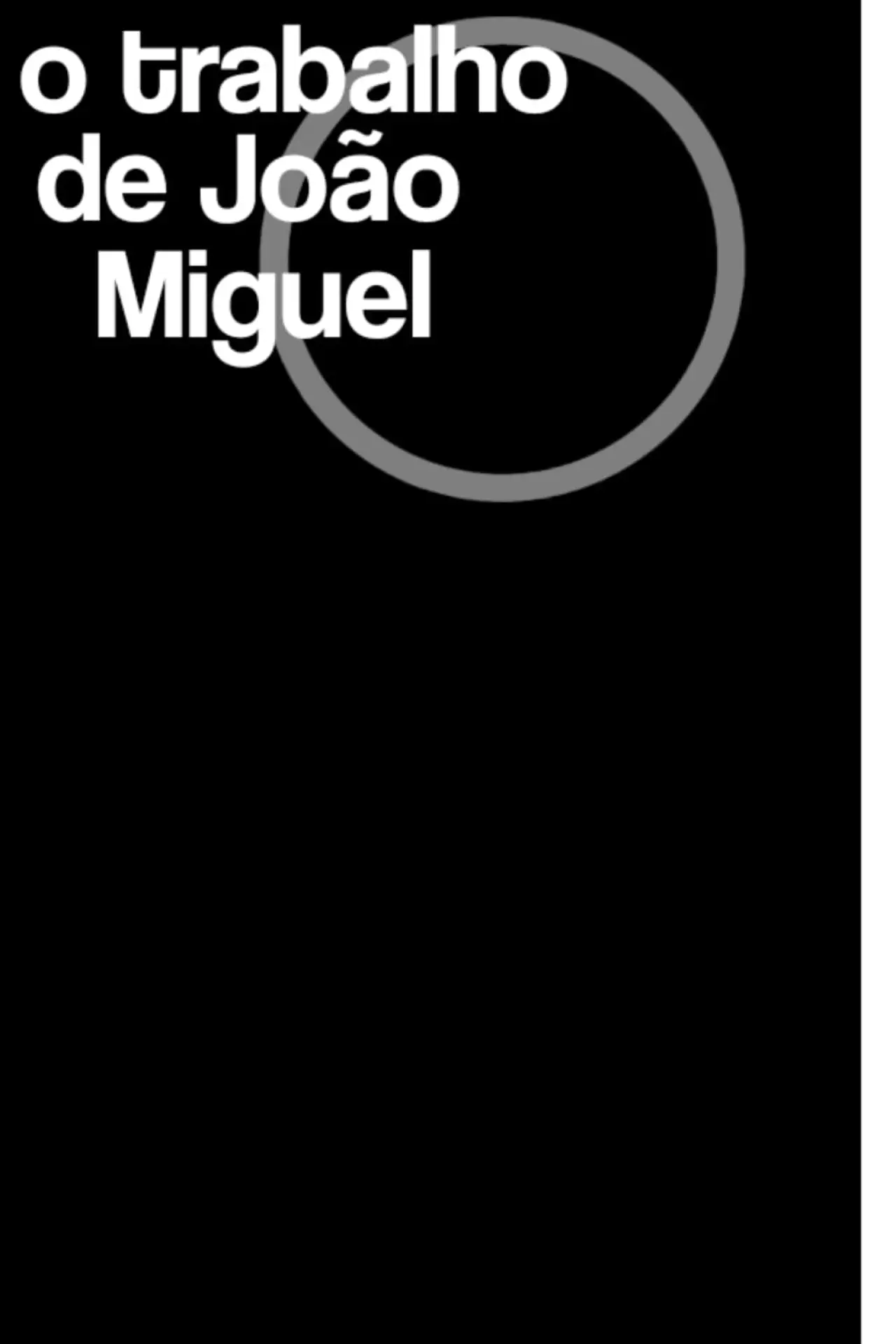 Постер к фильму "O Trabalho de João Miguel"