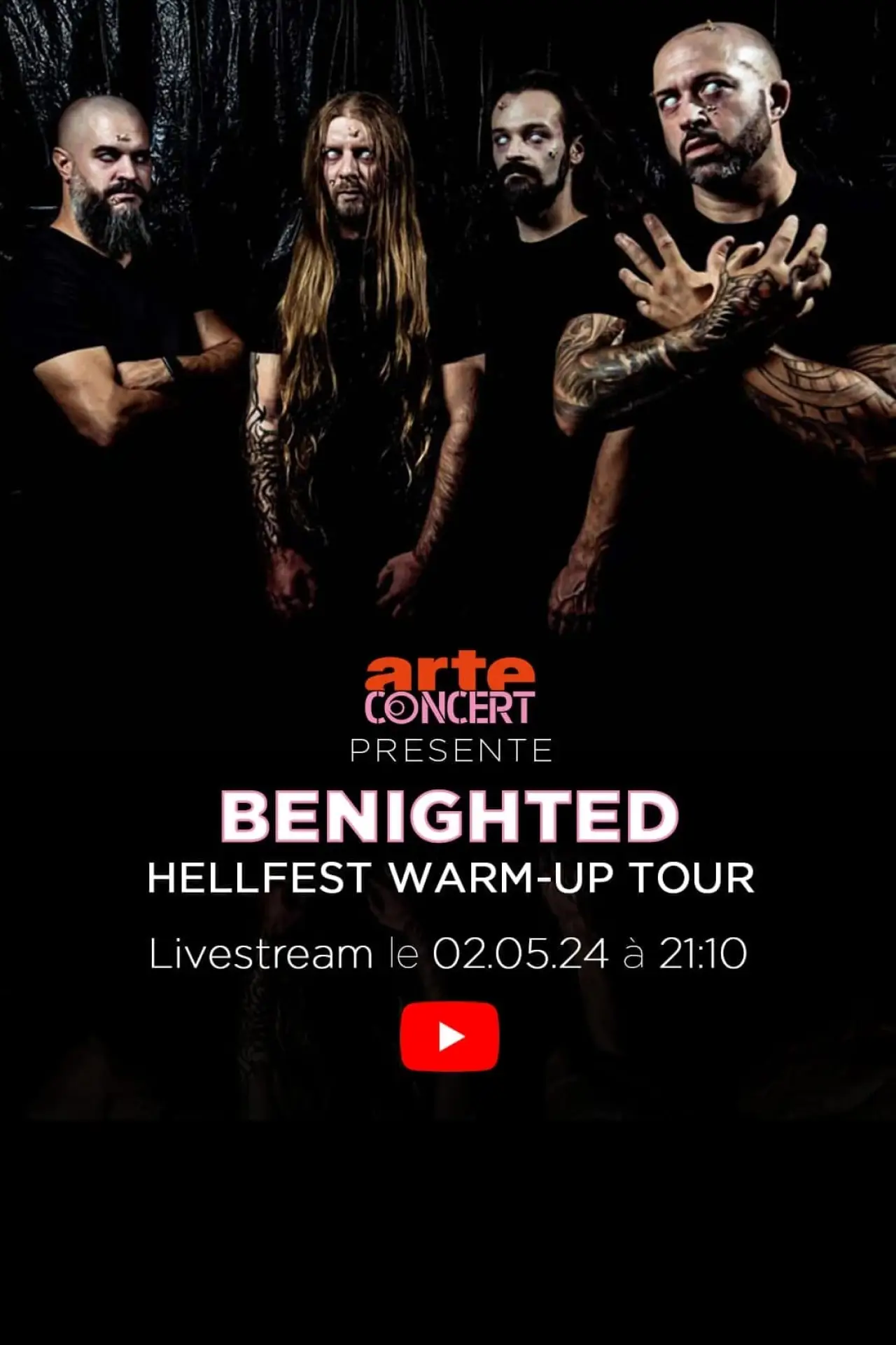 Постер к фильму "Benighted - Hellfest Warm-Up Tour à la Philharmonie de Paris"
