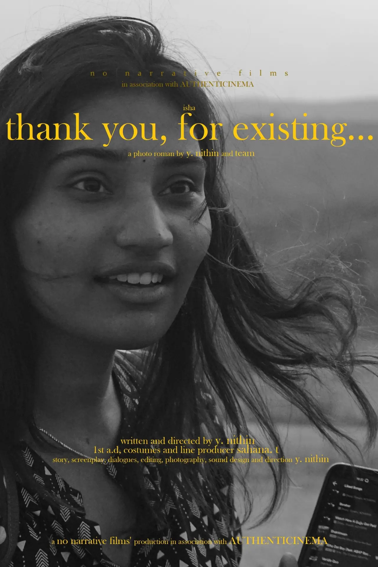 Постер к фильму "thank you, for existing..."