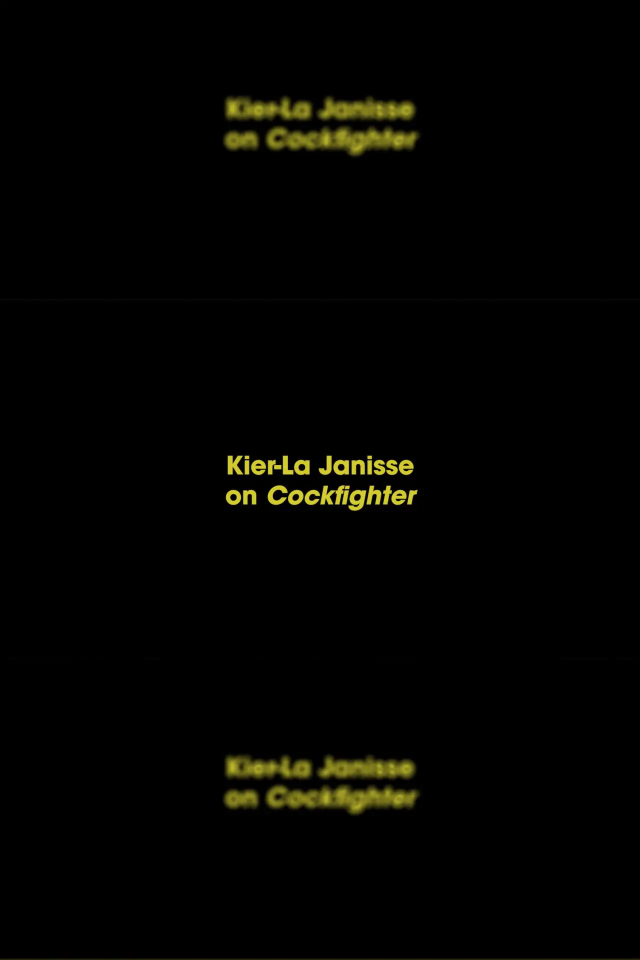 Постер к фильму "Kier-La Janisse on Cockfighter"