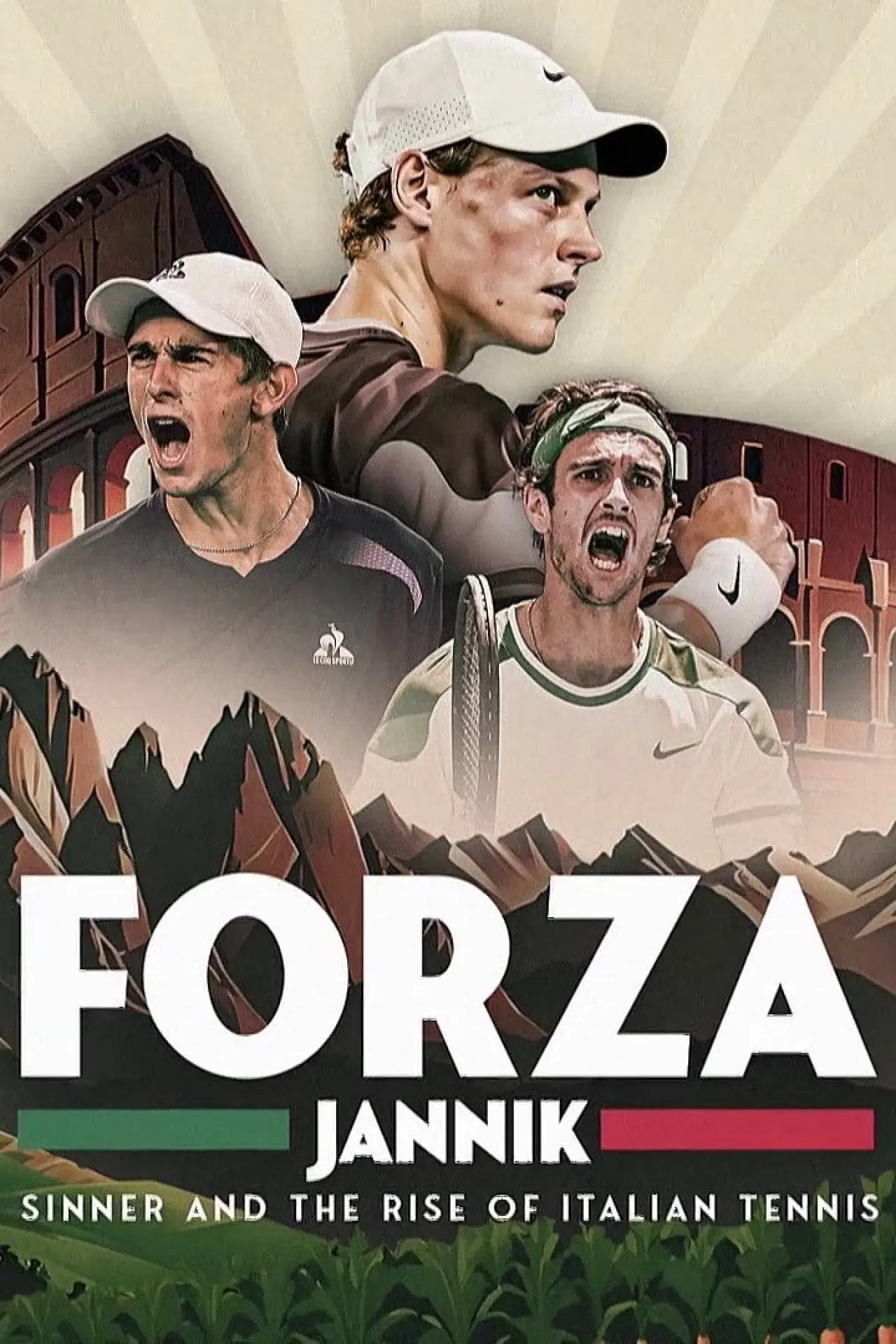 Постер к фильму "Forza Jannik: Sinner and the Rise of Italian Tennis"