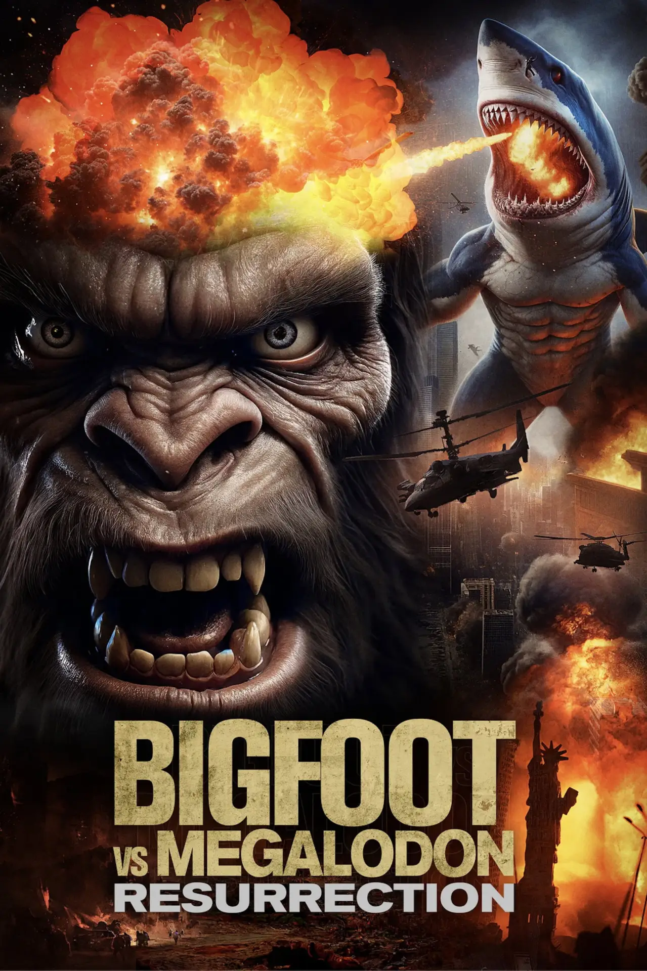 Постер к фильму "Bigfoot vs Megalodon: Resurrection"