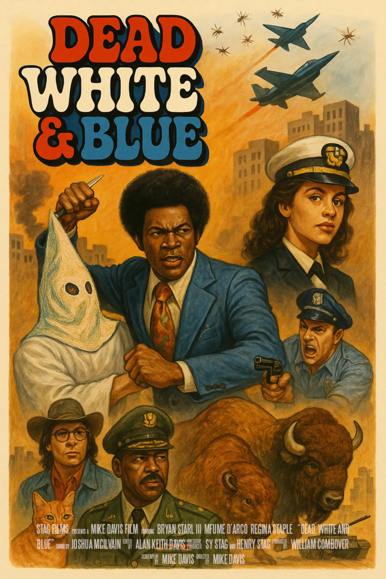Постер к фильму "Dead, White and Blue"