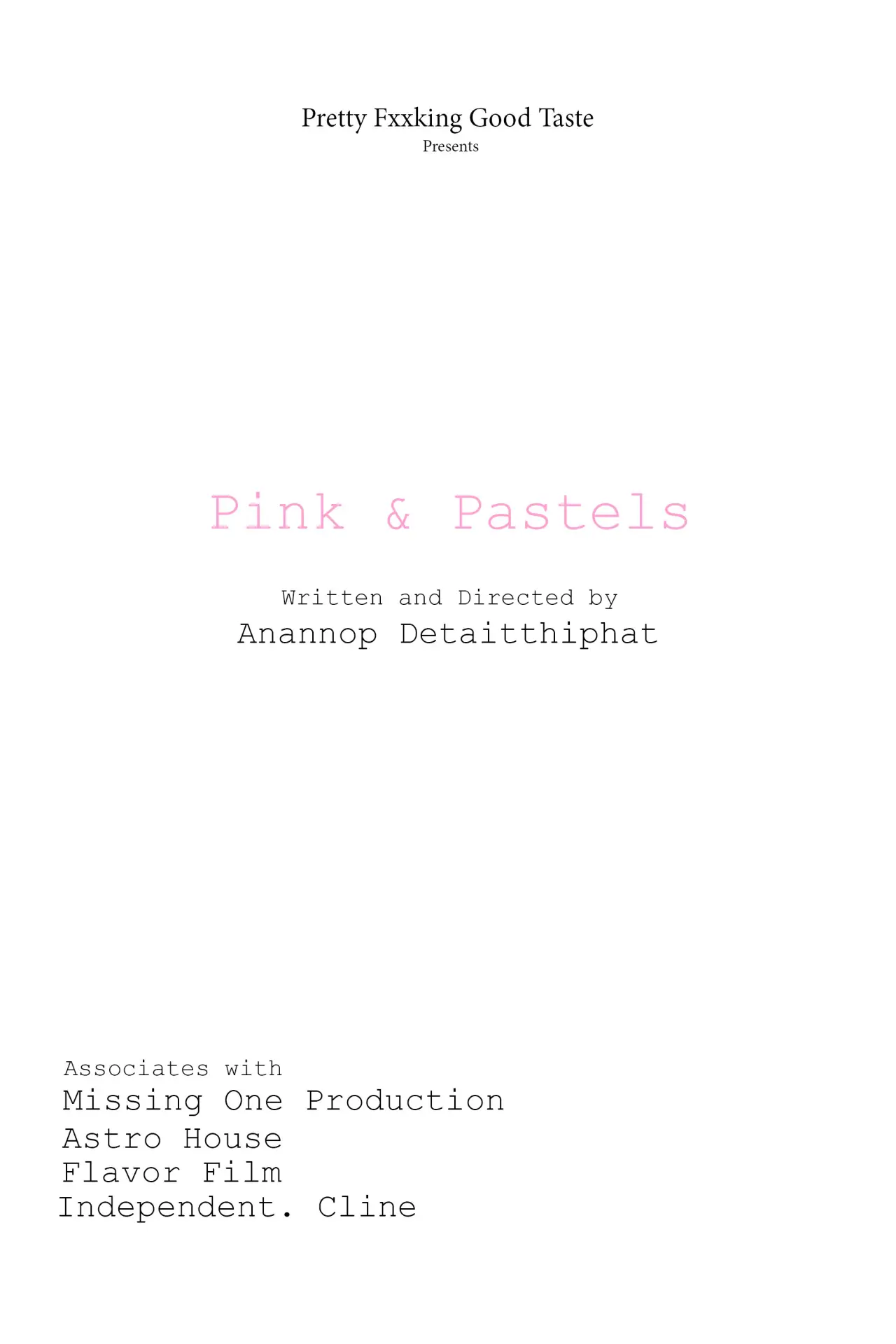 Постер к фильму "Pink and Pastels"
