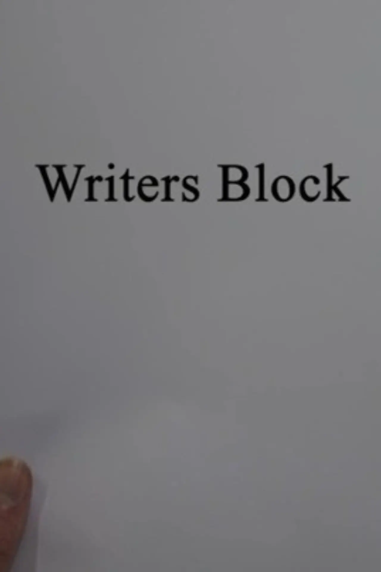 Постер к фильму "Writers Block"