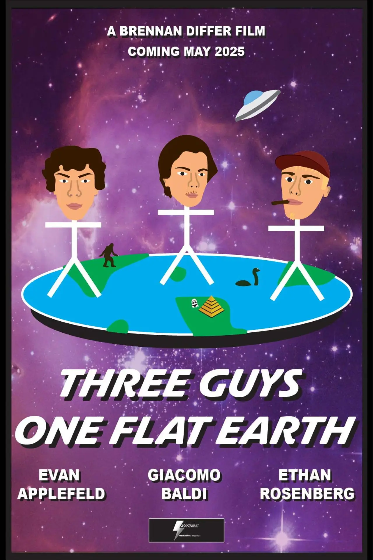 Постер к фильму "Three Guys, One Flat Earth"
