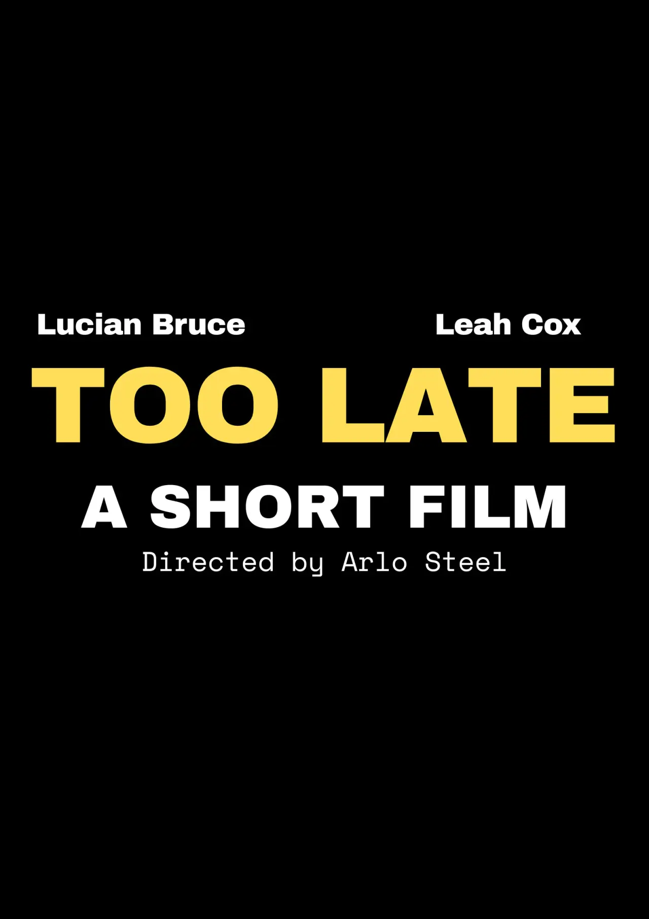 Постер к фильму "Too Late"