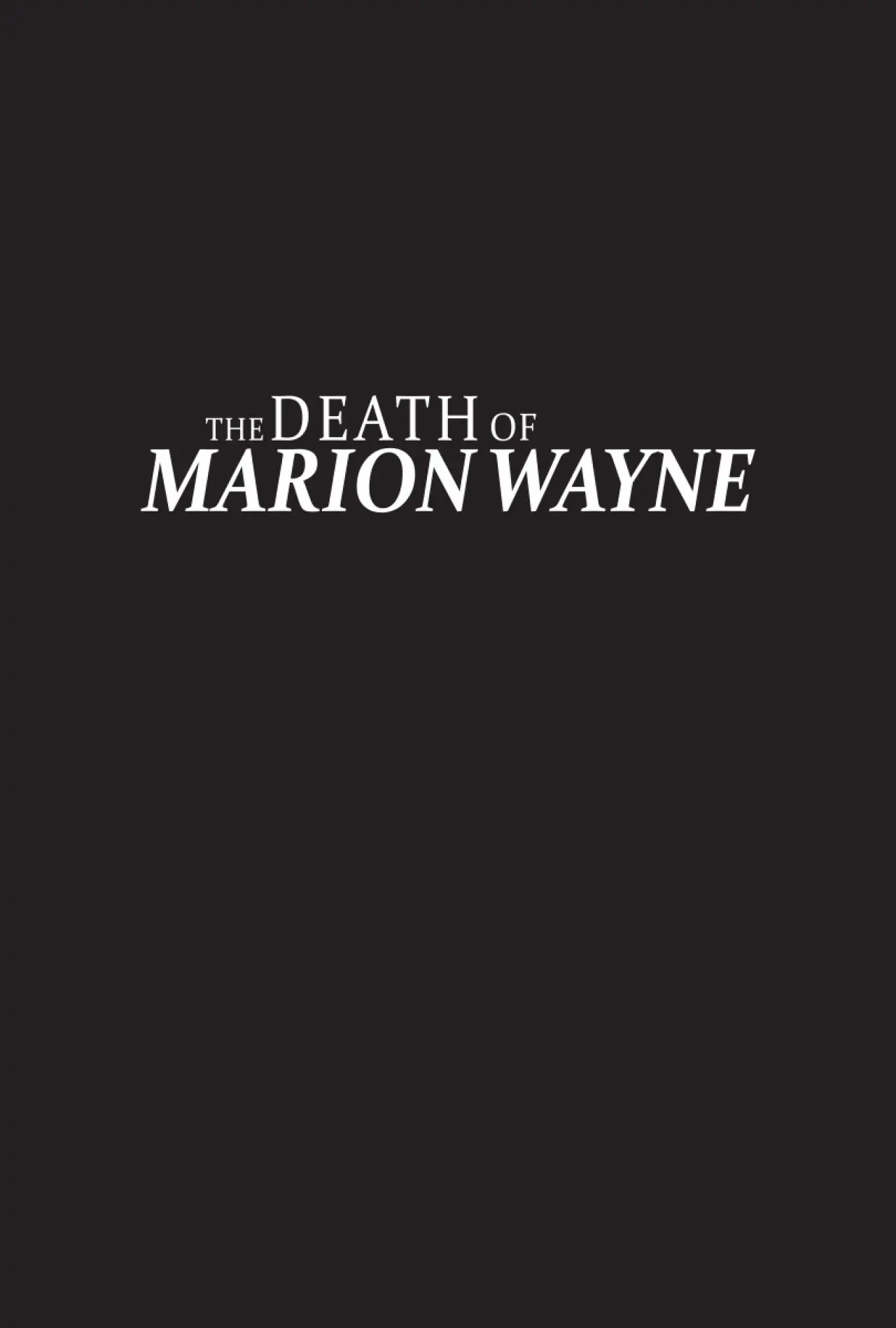 Постер к фильму "The Death of Marion Wayne"
