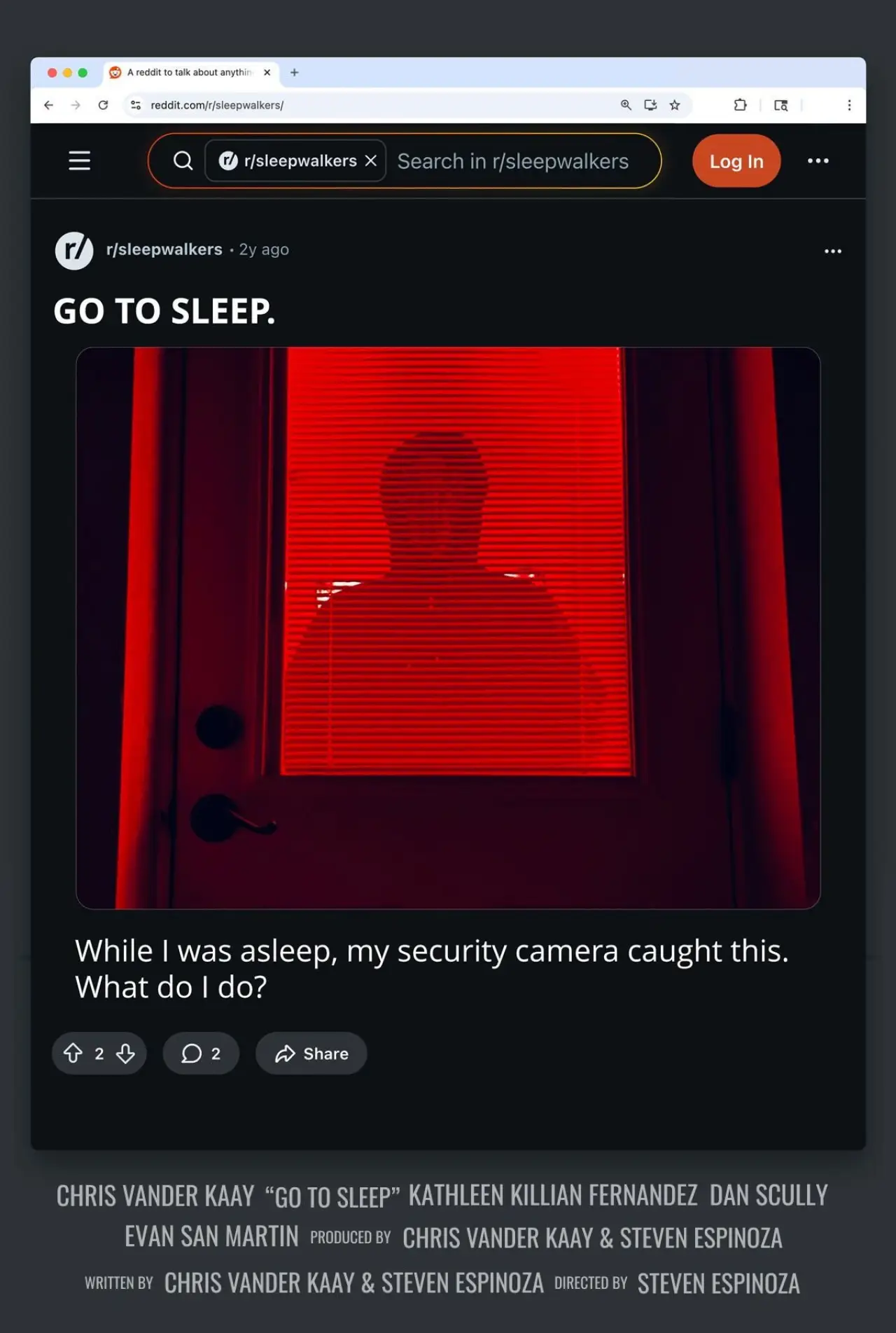 Постер к фильму "Go to Sleep"