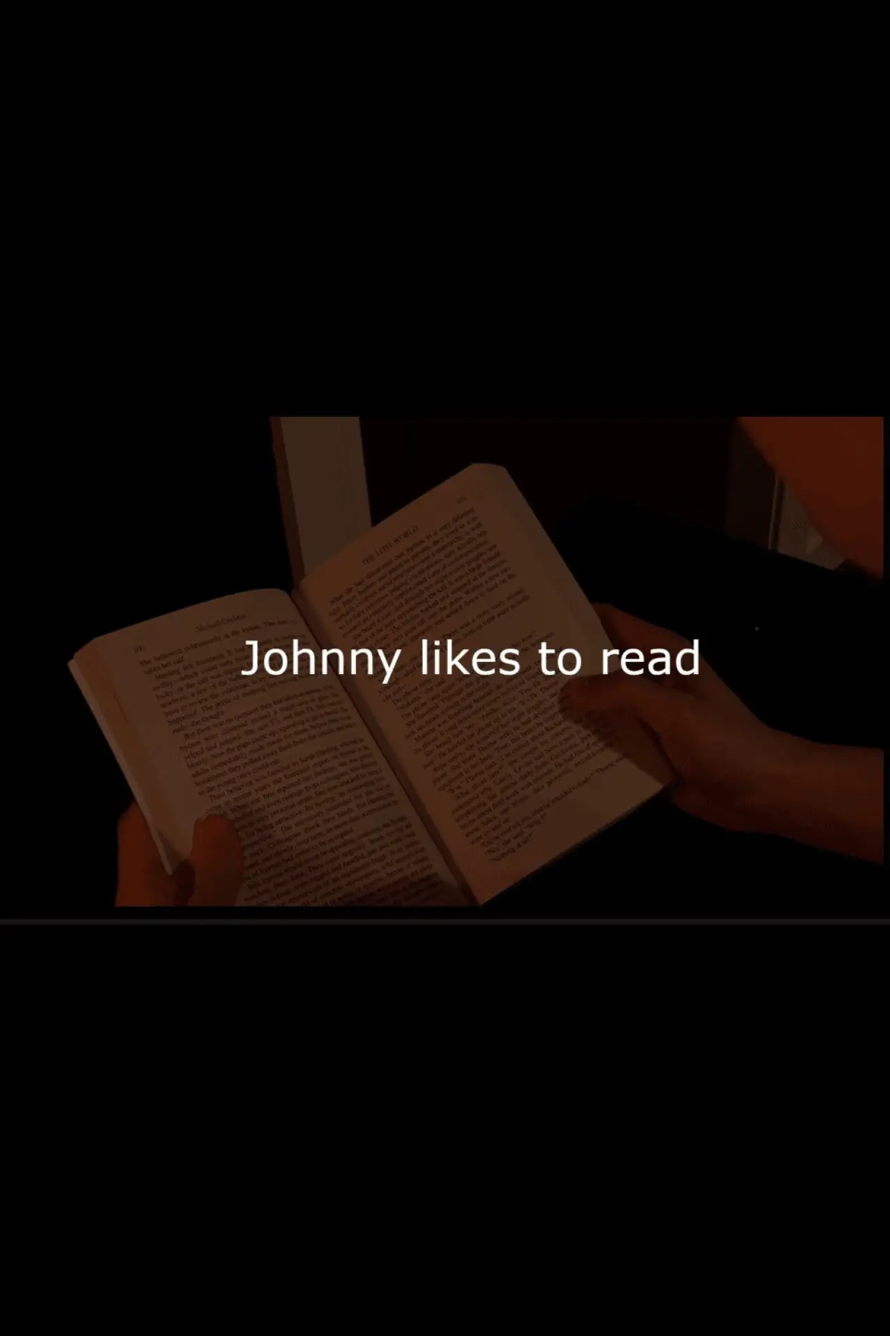 Постер к фильму "Johnny likes to read"