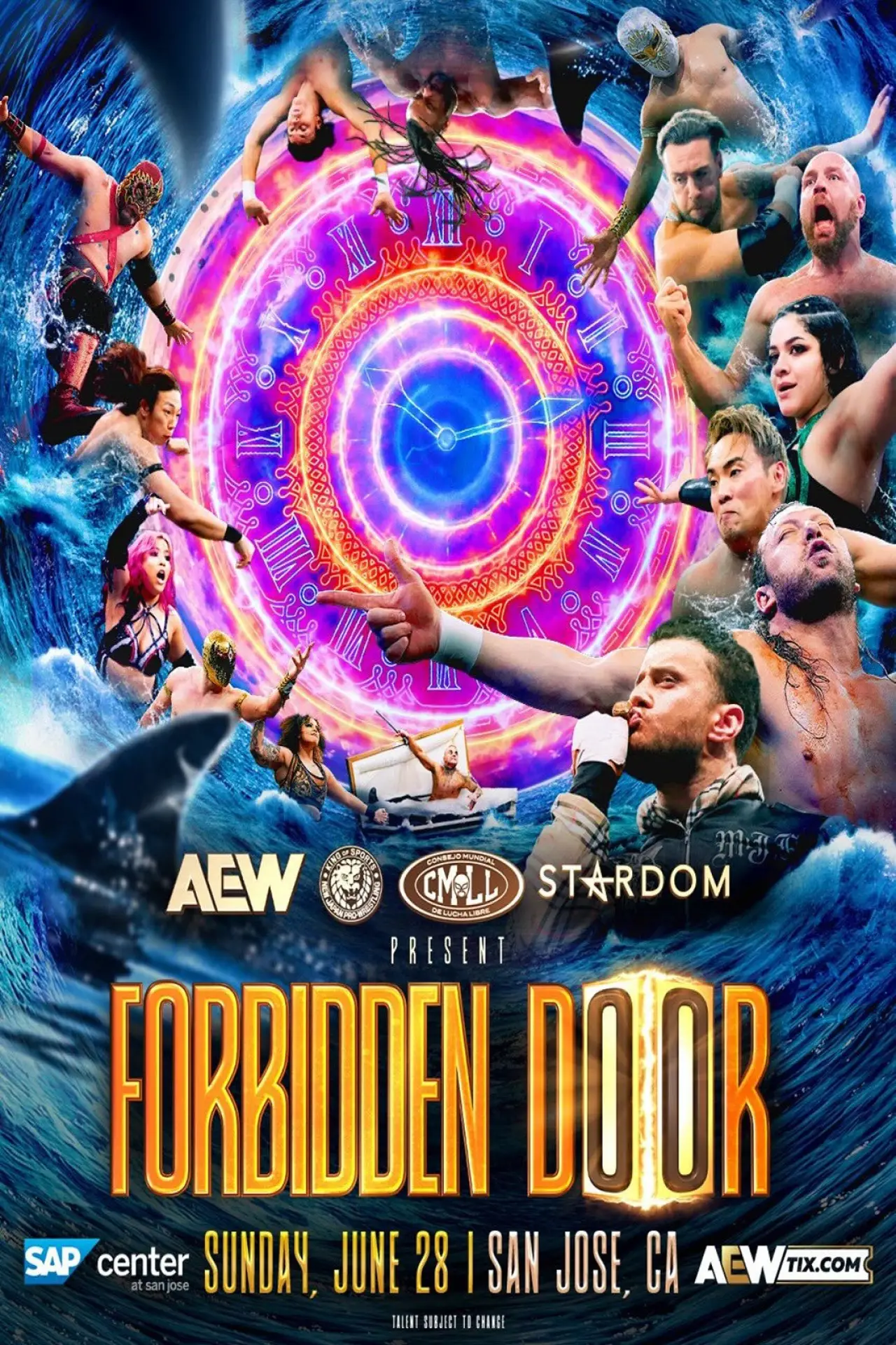 Постер к фильму "AEW x NJPW x CMLL x Stardom Present Forbidden Door 2026"