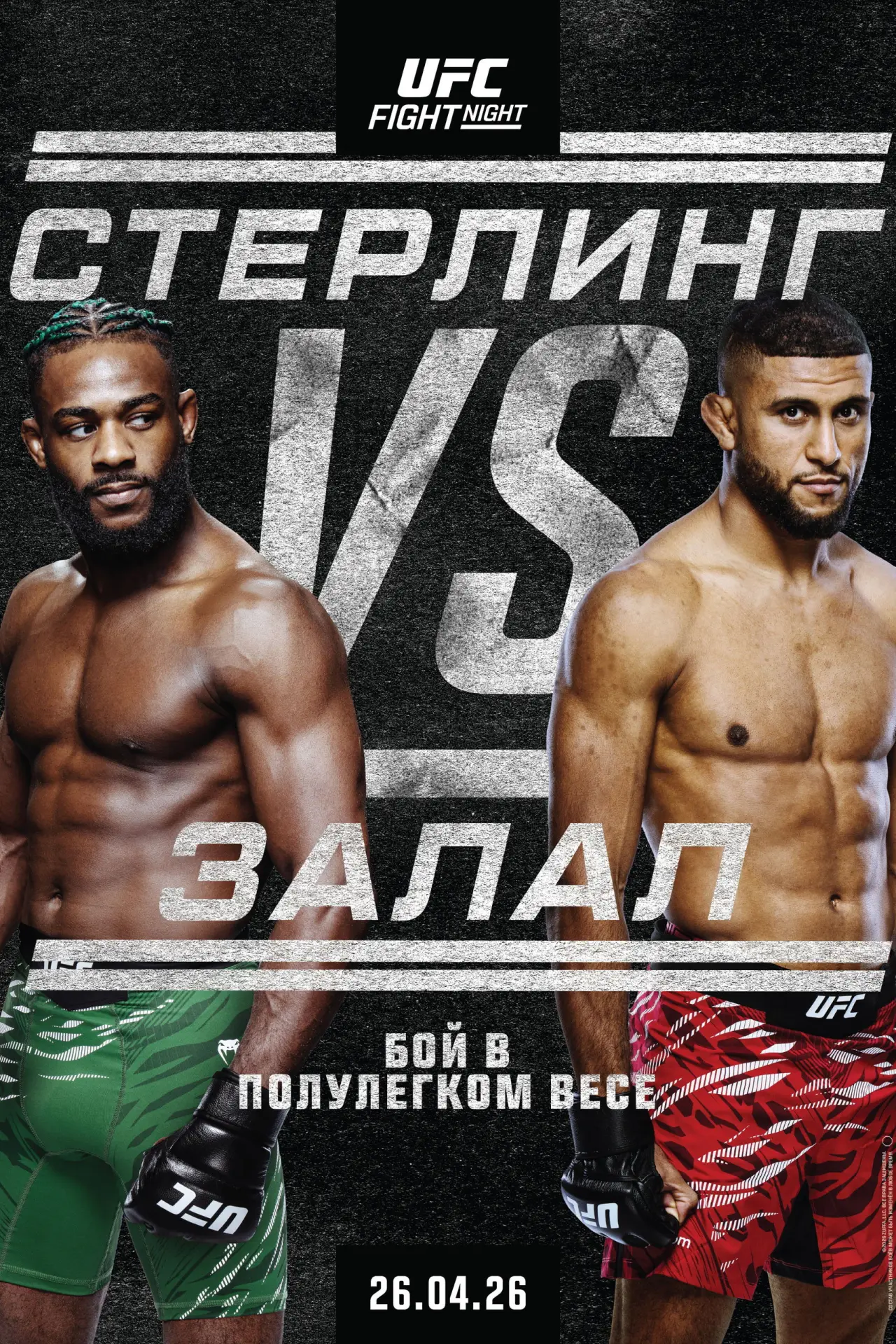 Постер к фильму "UFC Fight Night 274: Стерлинг vs. Залал"