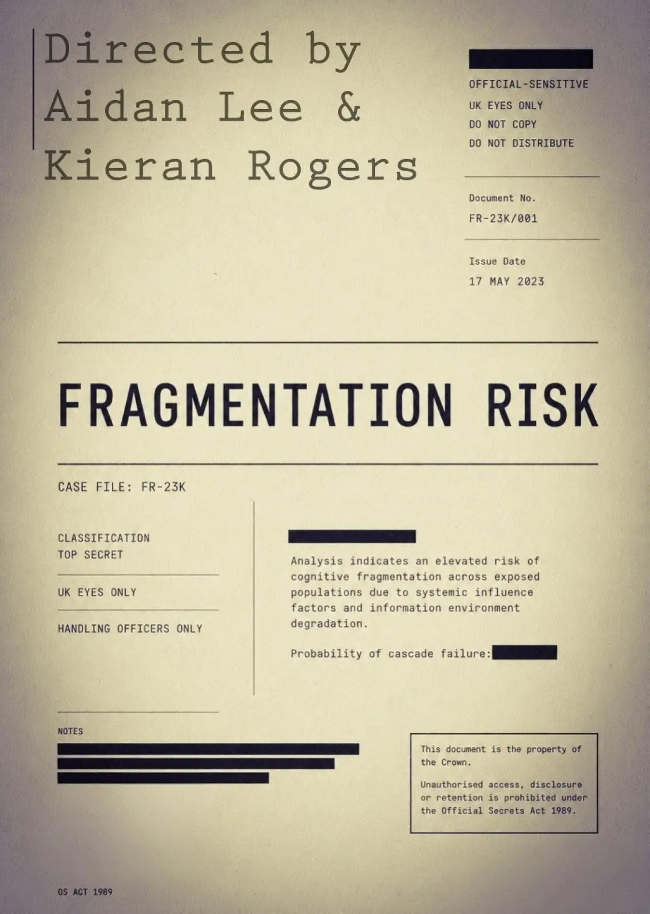 Постер к фильму "Fragmentation Risk"
