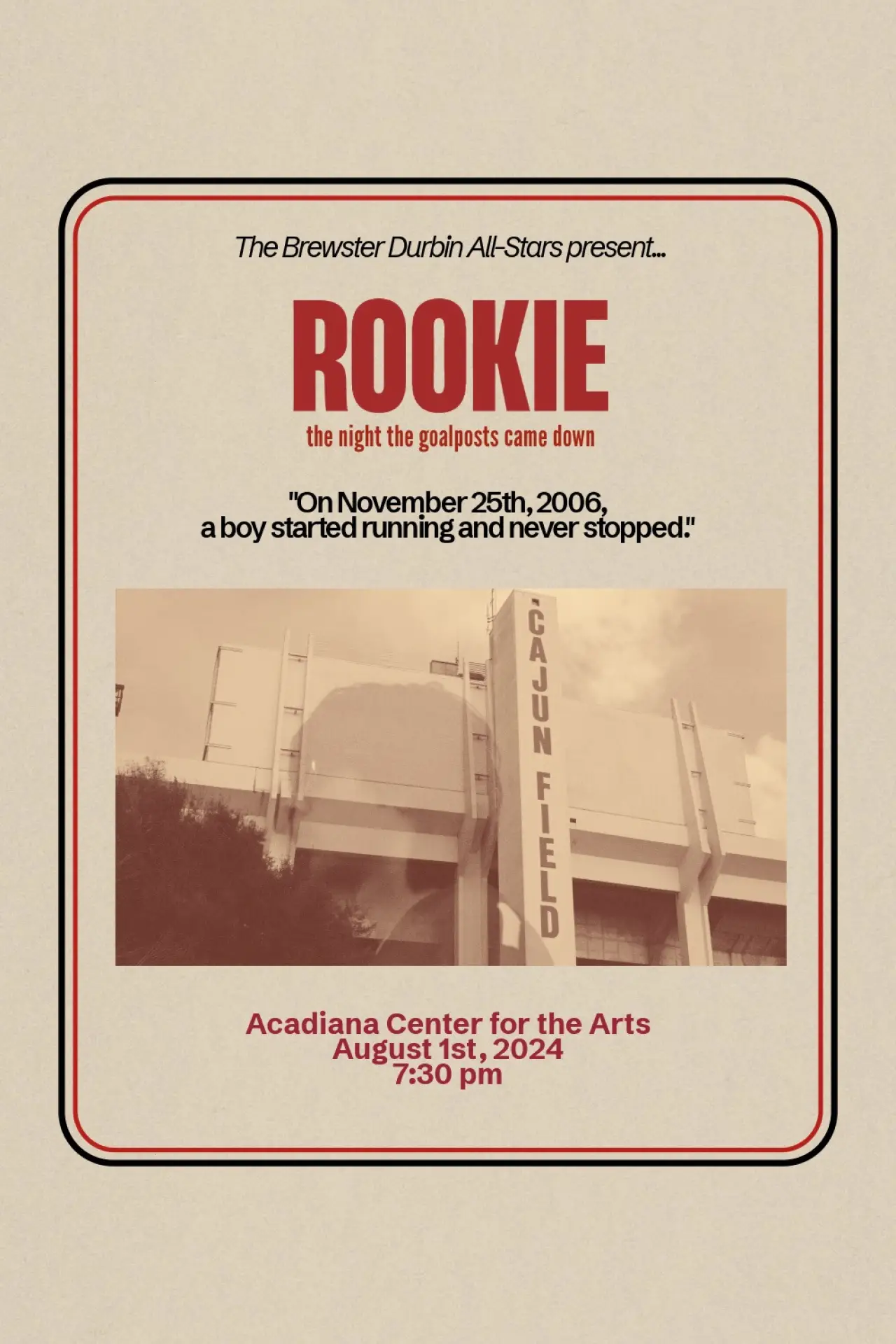 Постер к фильму "Rookie: The Night the Goalposts Came Down"