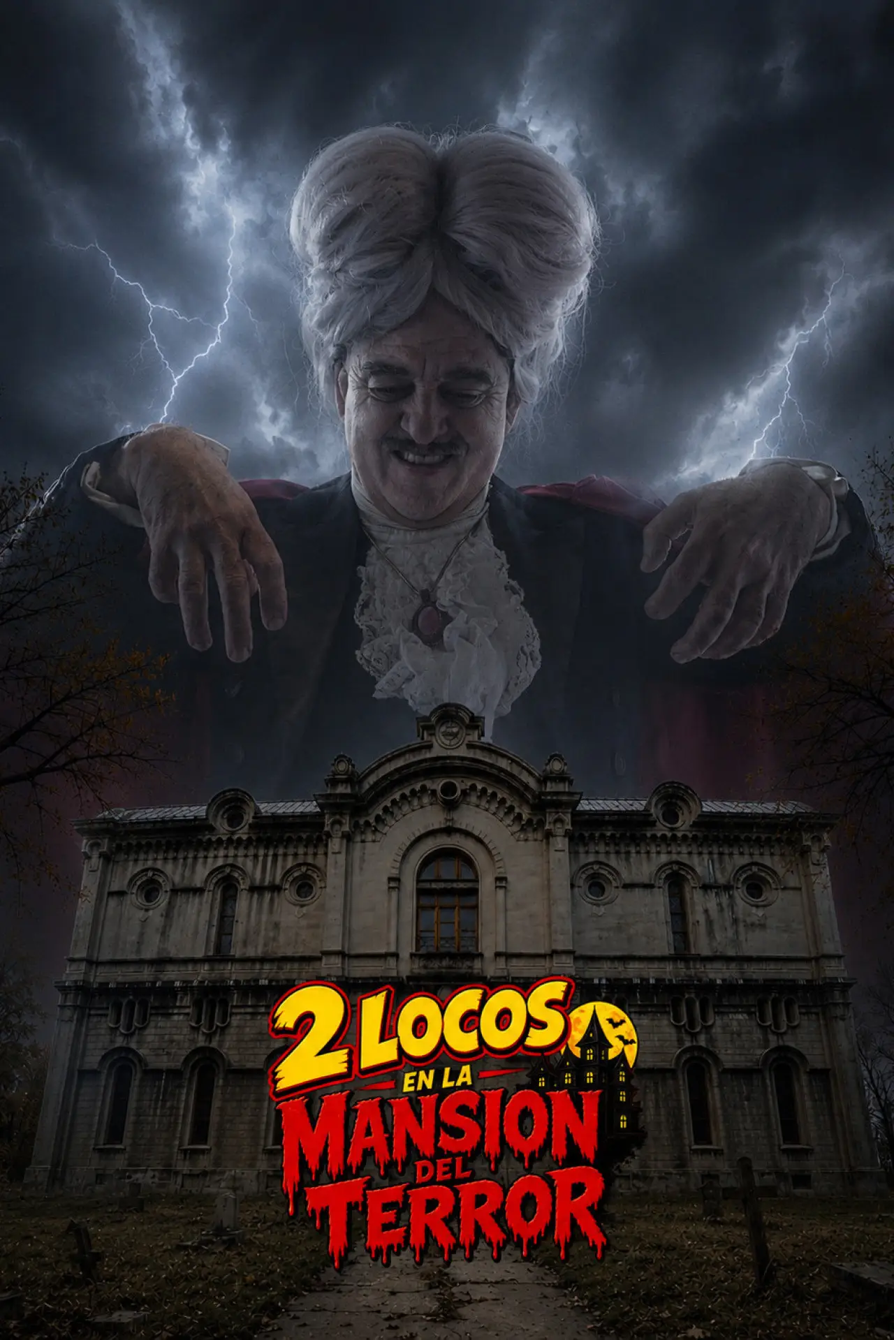 Постер к фильму "2 locos en la mansión del terror"