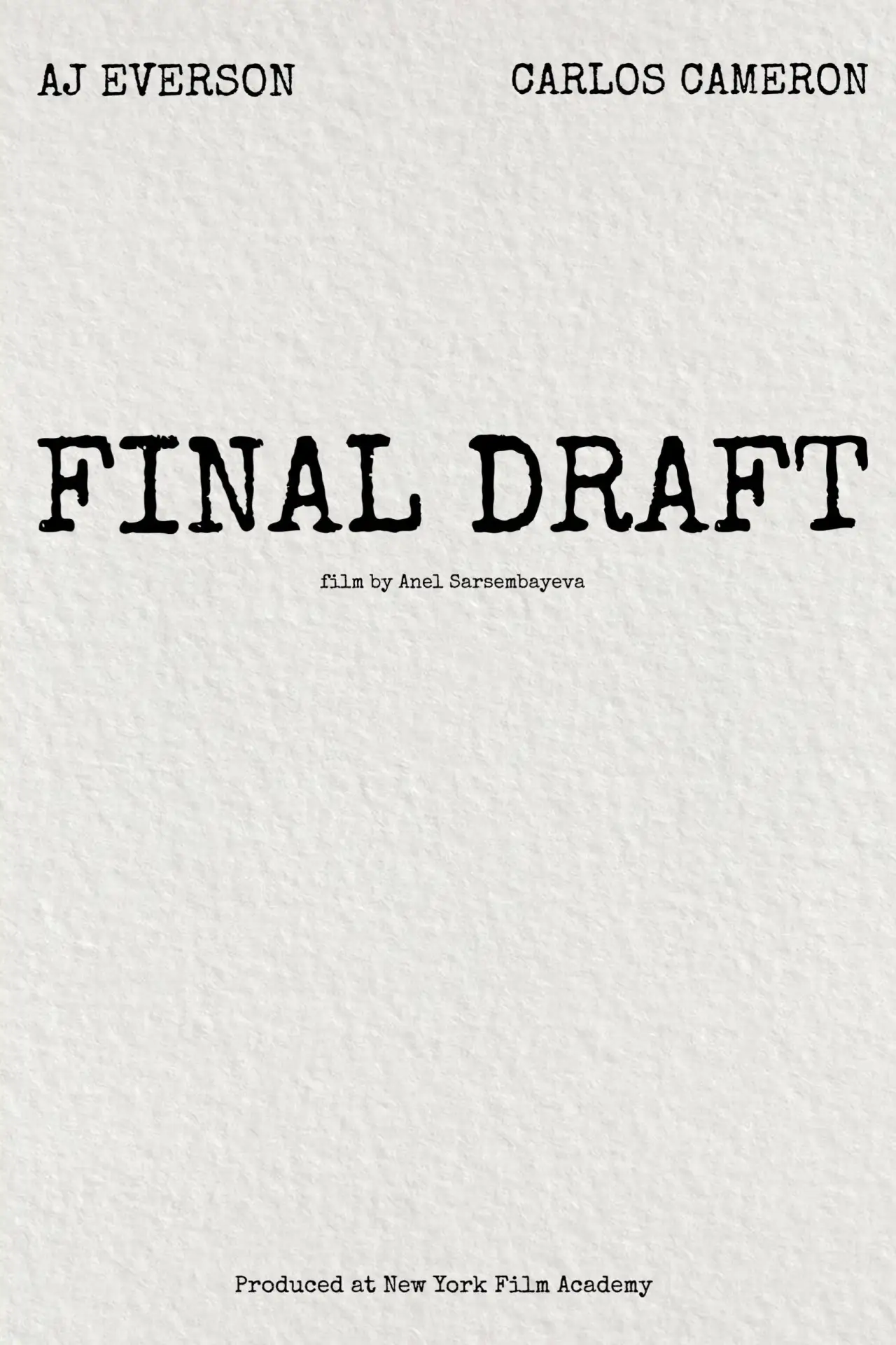Постер к фильму "Final Draft"