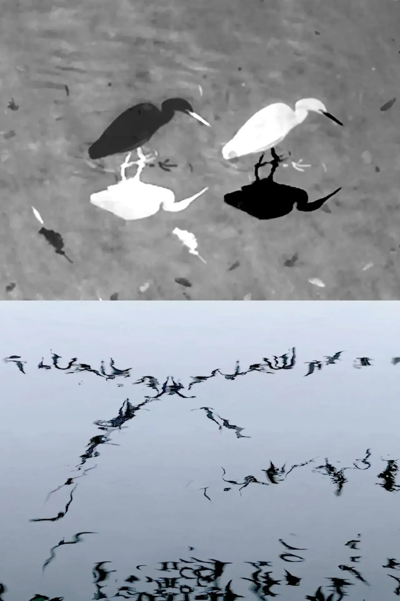 Постер к фильму "Animal Studies (Egret / Seagull Reflection / Midges / Spider / Swans in a Line)"