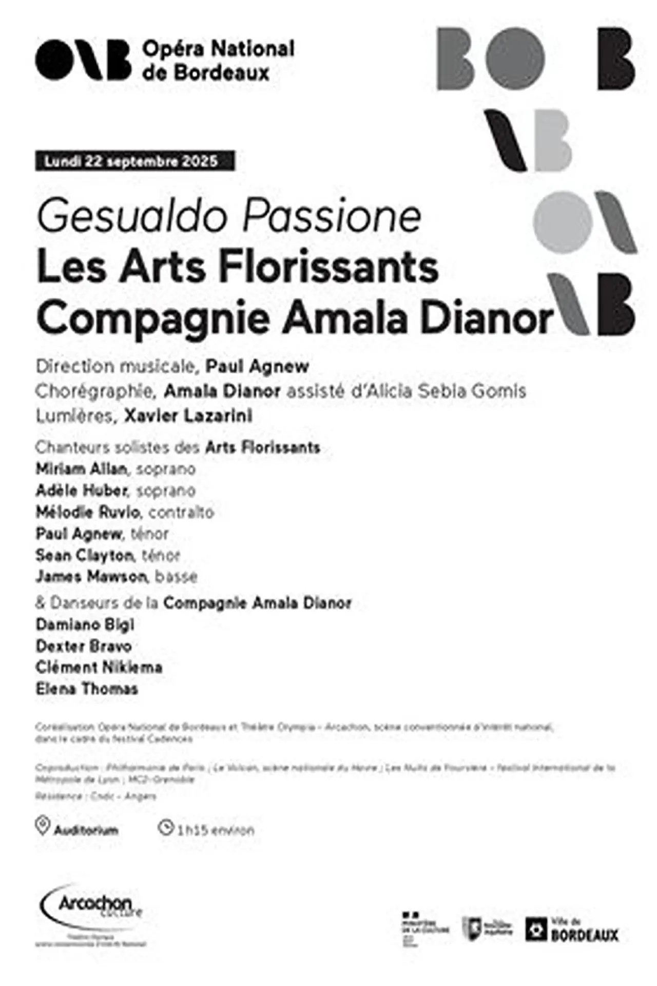 Постер к фильму "Amala Dianor et Les Arts Florissants : Gesualdo Passione Nuits de Fourvière 2026"