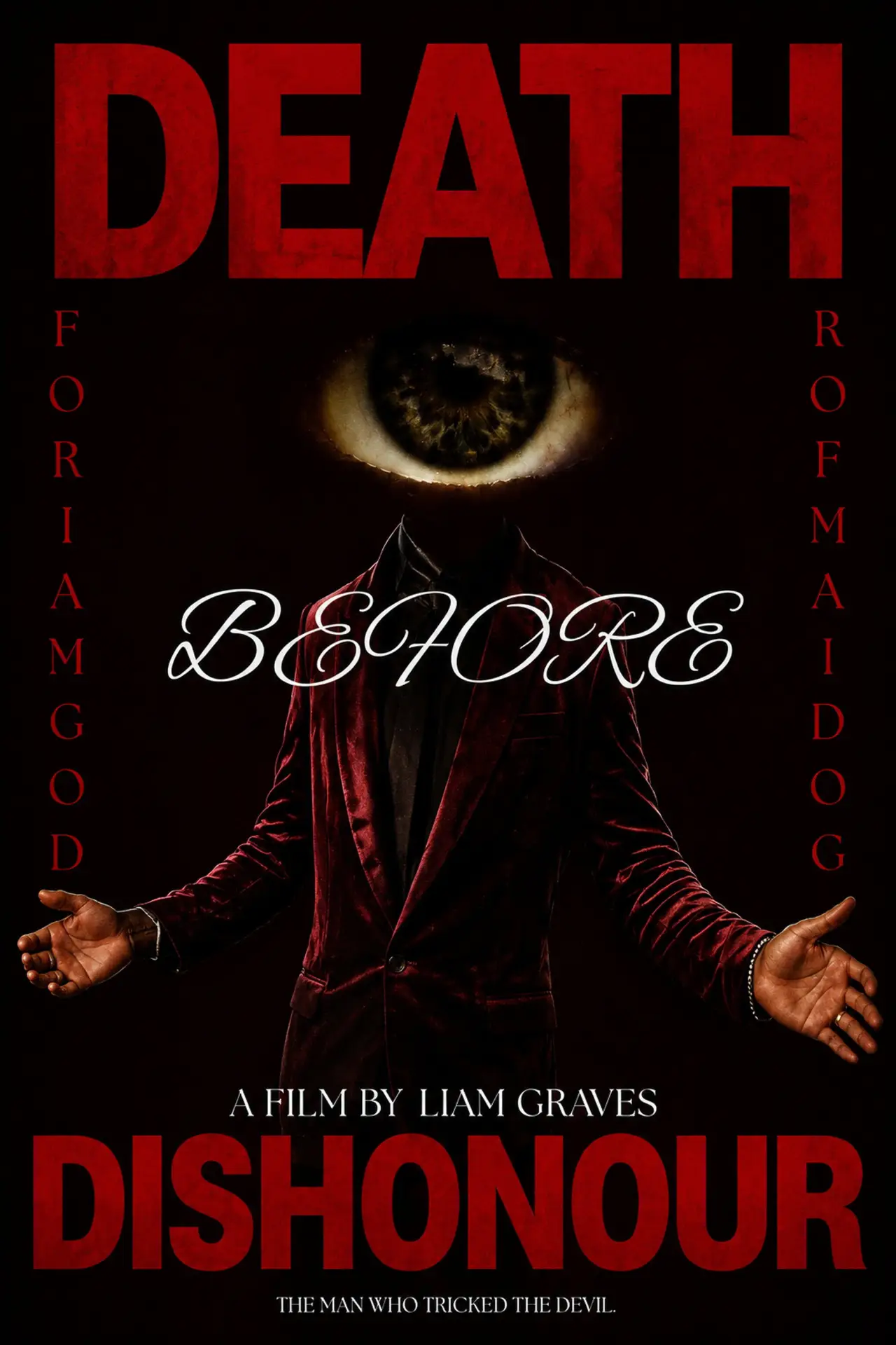 Постер к фильму "DEATH BEFORE DISHONOUR: THE MAN WHO TRICKED THE DEVIL"