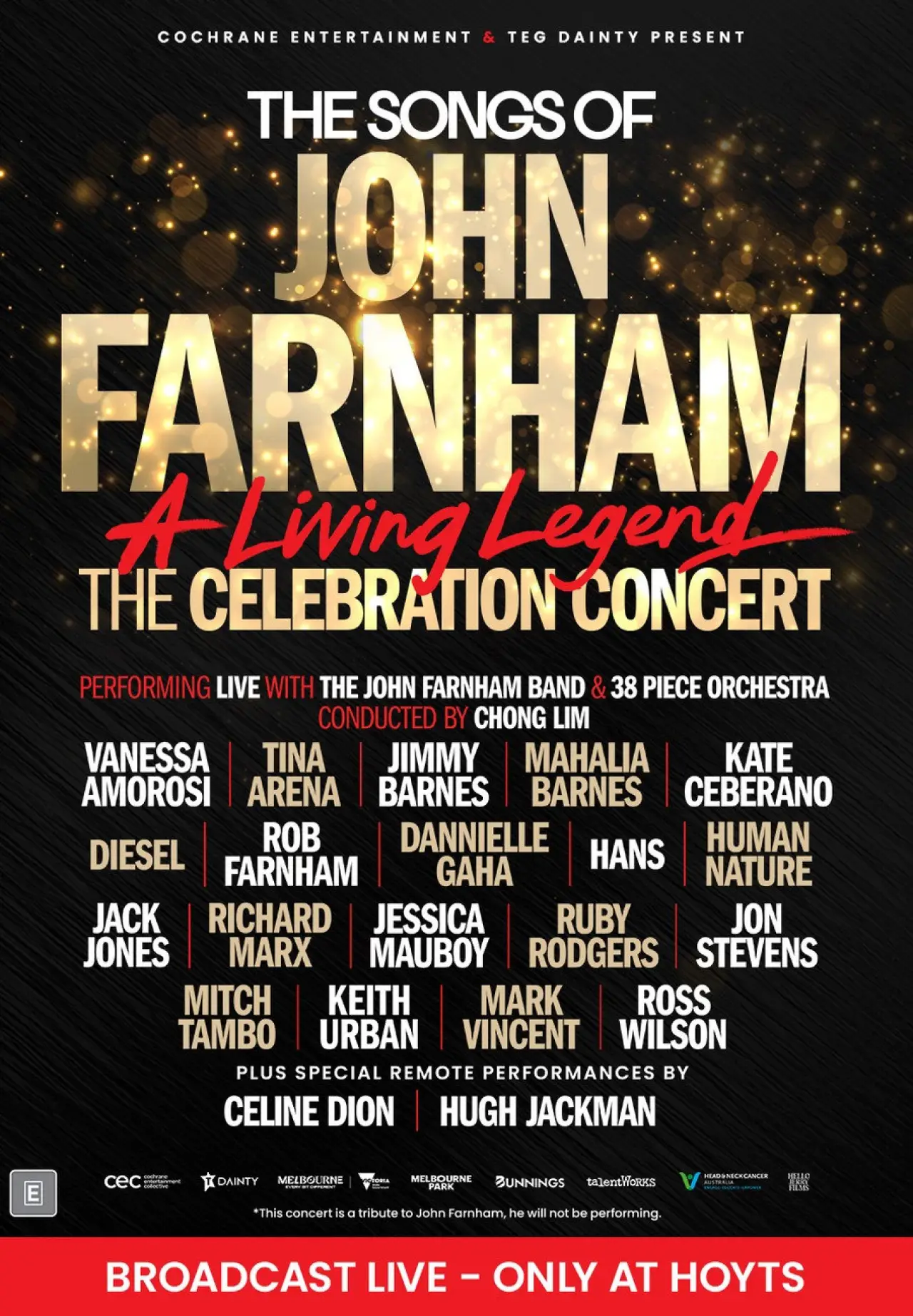 Постер к фильму "THE SONGS OF JOHN FARNHAM: A LIVING LEGEND – THE CELEBRATION CONCERT"