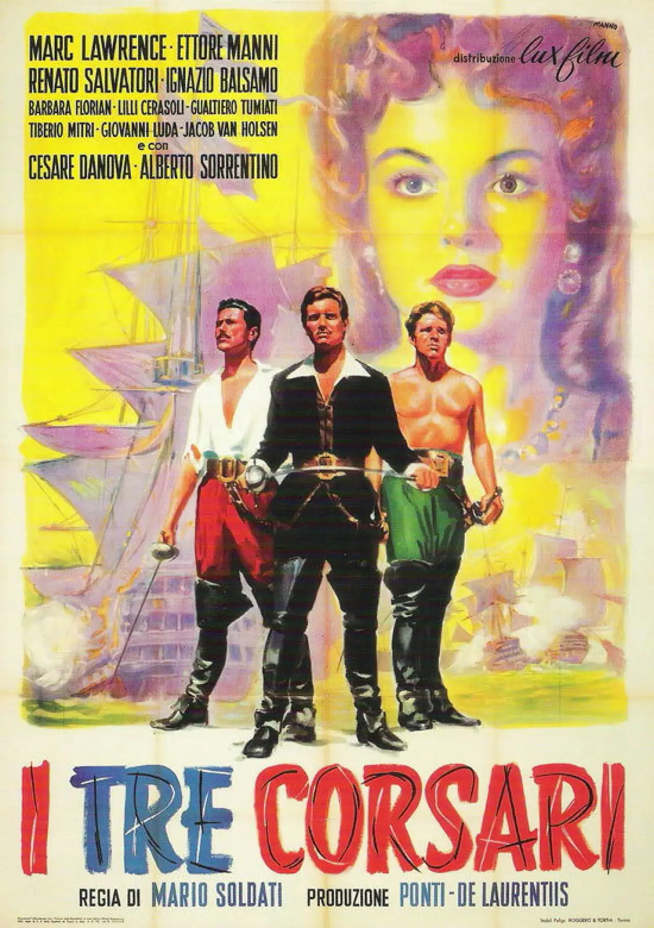 Постер к фильму "I tre corsari"