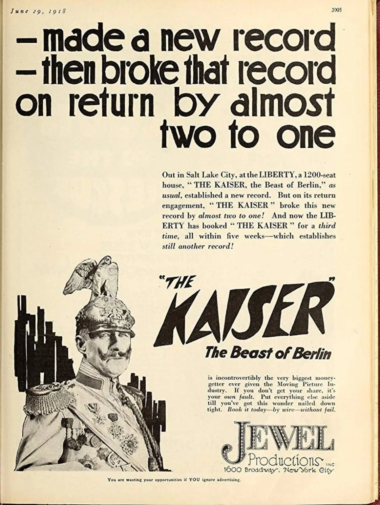 Постер к фильму "The Kaiser, the Beast of Berlin"