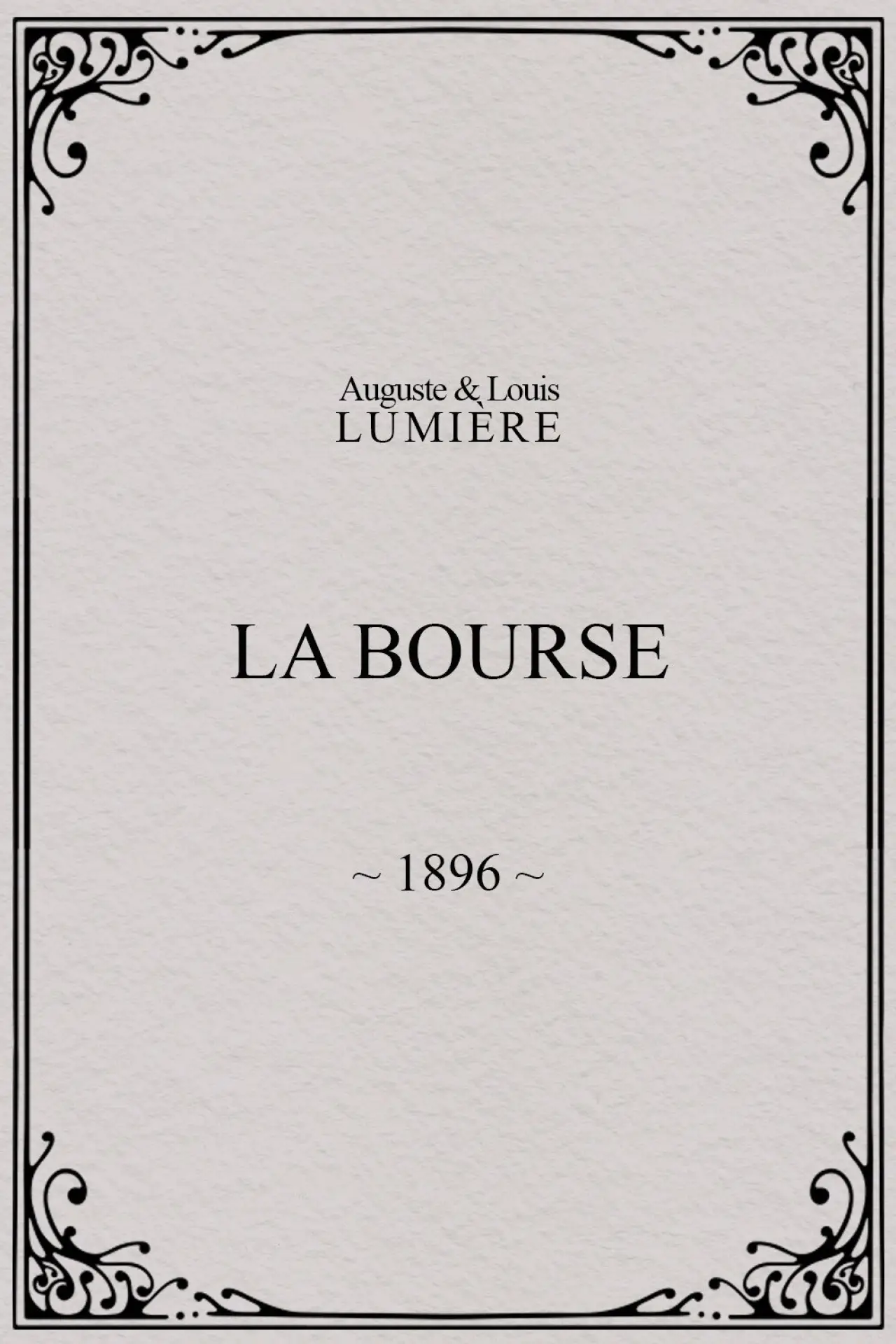 Постер к фильму "La Bourse"