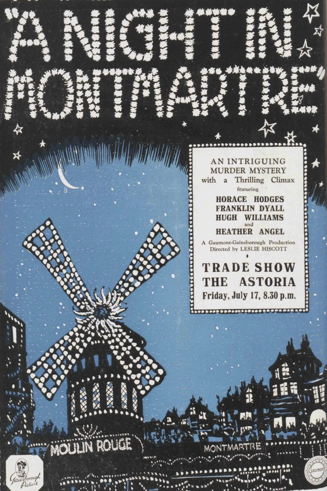 Постер к фильму "A Night in Montmartre"