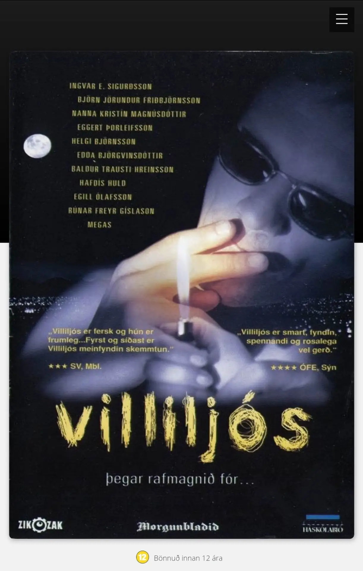 Постер к фильму "Villiljós"