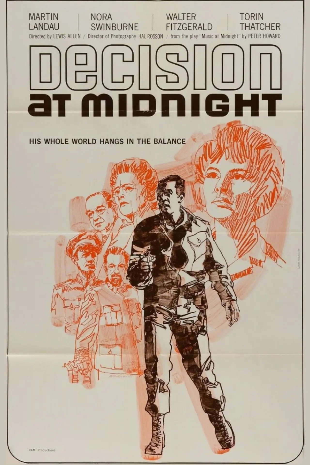 Постер к фильму "Decision at Midnight"