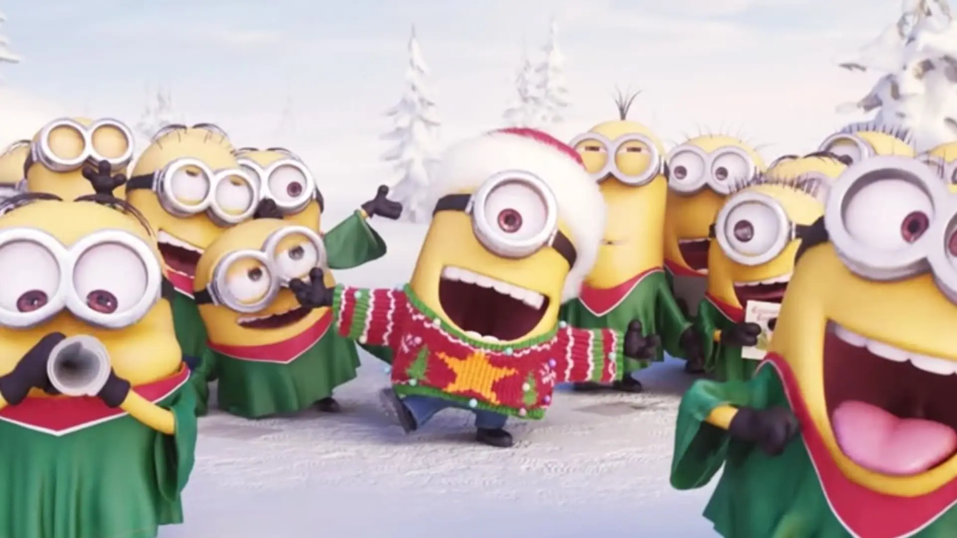 Видео к фильму Tree Lighting Ceremony | Minions | Jingle Bells Sing | Illumination