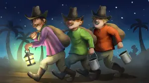 Задник к фильму "Три разбойника и лев" #197389