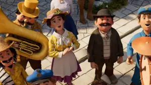 Задник к фильму "Три разбойника и лев" #197407