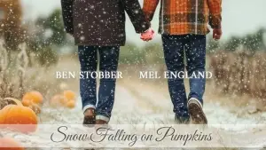 Snow Falling on Pumpkins