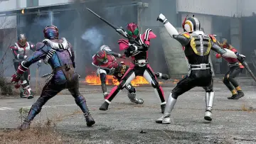 Задник к фильму "仮面ライダー×仮面ライダー Ｗ＆ディケイド MOVIE大戦2010" #939764