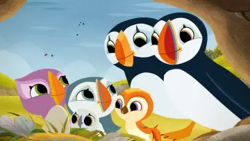 Задник к фильму "Puffin Rock and the New Friends" #443831