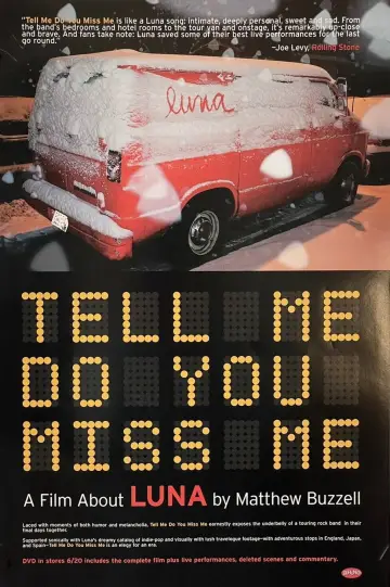 Постер к фильму "Tell Me Do You Miss Me: A Film About Luna" #1145196