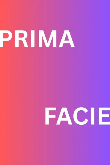 Prima Facie постер