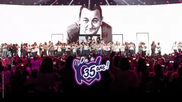 Задник к фильму "Les Enfoirés 2024 - On a 35 ans !" #312217