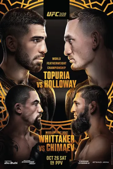 UFC 308: Topuria vs. Holloway постер