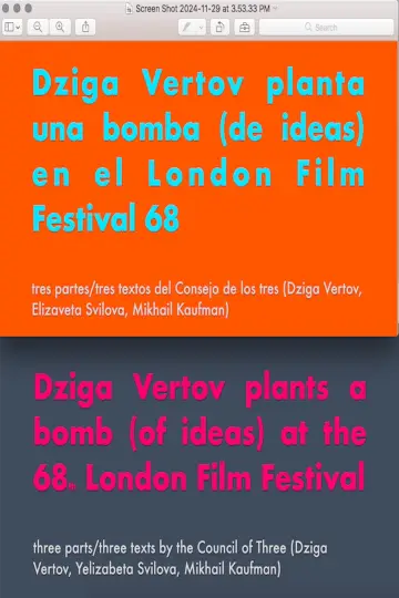 Постер к фильму "Dziga Vertov planta una bomba (de ideas) en el LFF 68" #1152953